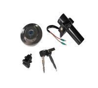 NKURTPC Interruptor de Encendido Compatible con YBR125 YBR 125 YBR150 2 Línea alámbrica Interruptor de Encendido Tapa de Combustible Kit de Llave de Bloqueo de Asiento Cerradura de Motocicleta