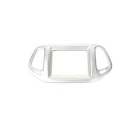 NKURTPC Panel Mandos Consola Central Ajuste para Compass 2017-2020 ABS Interior Consola Central Panel de navegación decoración Cubierta Accesorios de Coche(Black Silver)