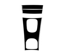 NKURTPC Panel Mandos Consola Central Ajuste para Panel de Cambio de Marchas Clase C W203 2005-2007 con Soporte para Vasos embellecedor Adhesivo decoración Cubierta de Coche(Black 2)