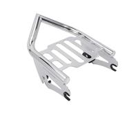 NKURTPC Soporte de Estante para Portaequipajes Portaequipajes Desmontable Compatible con Harley Touring, Street Glide, Road King, Road Glide, Electra Glide (2009-2024)(Chrome)