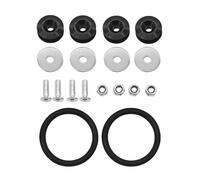 NKURTPC Soporte de Parachoques automotriz Kit de Cierre rápido Universal para Parachoques Trasero y Delantero, con lengüetas liberación Junta tórica para Carreras Deriva(Black)