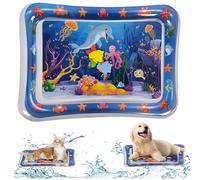 NLAIKE 2 alfombrillas de agua gruesas mejoradas para gatos, juguete interactivo para gatos de interior para hacer ejercicio, cazar, golpear, antiarañazos, a prueba de fugas, tapete de juego sensorial