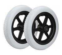 NLAVW 2 uds Rueda Trasera para Silla de Ruedas de 12 Pulgadas, Ruedas para Silla de Ruedas no inflables y a Prueba de pinchazos, Ruedas Grises rodamientos Fuertes