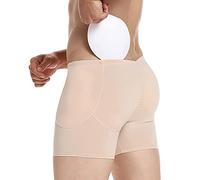 NLAVW Ropa Interior para Hombres Que realza los glúteos, tamaño Grande 4xl-6xl Calzoncillos Tipo bóxer Acolchados para la Cadera Levantador de glúteos Fajas Troncos 4 Almohadillas,Flesh,3XL