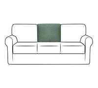 NLCYYQ Fundas para Respaldo De Sofá Funda De Cojín En T con Respaldo Elástico para Sofá con Cordón Antideslizante Reemplazo Tartán (Verde Gris,Rectángulo)