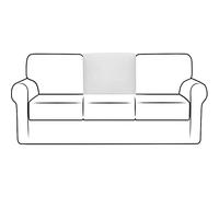 NLCYYQ Fundas para Respaldo De Sofá Funda De Cojín En T con Respaldo Elástico para Sofá con Cordón Antideslizante Reemplazo Tartán (Blanco,Rectángulo)