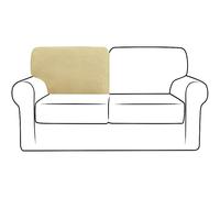 NLCYYQ Fundas para Respaldo De Sofá Funda De Cojín En T con Respaldo Elástico para Sofá con Cordón Antideslizante Reemplazo Tartán (Amarillo,T-Lzquierda)