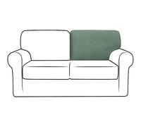 NLCYYQ Fundas para Respaldo De Sofá Funda De Cojín En T con Respaldo Elástico para Sofá con Cordón Antideslizante Reemplazo Tartán (Verde Gris,T-Derecha)