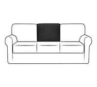 NLCYYQ Fundas para Respaldo De Sofá Funda De Cojín En T con Respaldo Elástico para Sofá con Cordón Antideslizante Reemplazo Tartán (Negro,Rectángulo)