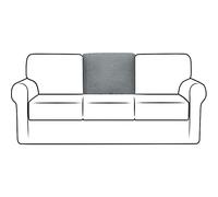 NLCYYQ Fundas para Respaldo De Sofá Funda De Cojín En T con Respaldo Elástico para Sofá con Cordón Antideslizante Reemplazo Tartán (Gris Claro,Rectángulo)