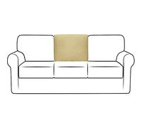 NLCYYQ Fundas para Respaldo De Sofá Funda De Cojín En T con Respaldo Elástico para Sofá con Cordón Antideslizante Reemplazo Tartán (Amarillo,Rectángulo)