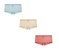 NLIADVY Calzoncillos Boxer Totalmente Transparentes de Malla Sexy de Seda de Hielo, Ropa Interior Transparente Fina para Hombres, Ropa Interior Transpirable Ajustada sin Bolsa a Cuadros (XXL,3PCS-d)