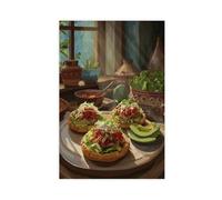 NLKQHTF Sopes - Póster de comida mexicana en lienzo, decoración de pared, pinturas para sala de estar, dormitorio, decoración de 40 x 60 cm