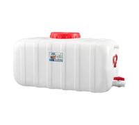 NLLATEI Bidón de Agua con Grifo, 25L a 200L, Plástico Alimentario Espesado Rectangular, Contenedor Portátil para Almacenamiento Doméstico, Camping, Emergencia y Coche(45L)