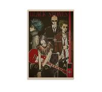 NLLWRT Nana Manga - Póster de lienzo con piedras negras para dormitorio, decoración de pared, pósteres, impresiones artísticas, póster impreso, pintura retro, decoración de pared para el hogar