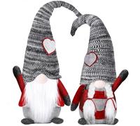 NLMWTI Gnomo Navidad 2 Piezas, Pareja Muñeco de Gnomo de Felpa Artesanal para Decoración Navideña, Se Trata de un Bonito Gnomo Tomte Escandinavo, Regalo para Niños Navidad