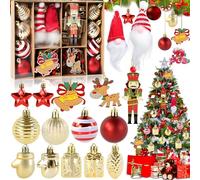 NLMWTI Juego de 32 Adornos para Árbol de Navidad, Decoración 2025 Personalizada, Irrompibles Decoraciones Navideñas