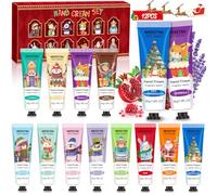 NLMWTI Set de Crema de Manos, 12 Pcs Cremas Manos de Regalo Navidad para Manos Secas y Agrietadas, Hidratante, Fragancia para Manos, Pack Regalo Mujer Regalos Navidad