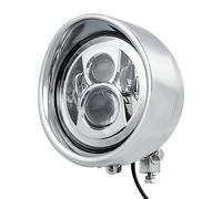 NLNGNZBZTP Faro Delantero Moto Faro LED de 7 "para motocicleta, visera redonda, montaje inferior, luz conducción Vintage, ajuste Universal para Road para King para Softail