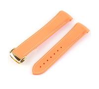 NLNKDTDPAK 20 mm 21 22 Fin de goma silicona end for Pagani Watch Fit for Huawei Adecuado Gt2 Magic 2 for Honor for Samsung Galaxy S3 S4(Orange white 4)
