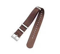 NLNKDTDPAK 20 mm de 22 24 Cinturón seguridad nylon for OTAN Strap Military Watch Band Reemplazo Reloj Straps Fit for Omega for James for Bond 007(Brown,20mm)