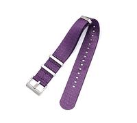 NLNKDTDPAK 20 mm de 22 24 Cinturón seguridad nylon for OTAN Strap Military Watch Band Reemplazo Reloj Straps Fit for Omega for James for Bond 007(Lila,22mm)