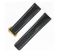 NLNKDTDPAK 20mm 22mm Cuero Fit for Omega Seamaster 300 Fit for Samsung Galaxy Gear S3 Fit for Amazfit Gtr Ajuste for Garmin Smart Watch Band Strap Strap Brazy Bracelet(Black white gold,20mm)