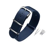 NLNKDTDPAK Adaptación de correa de nailon apta for Casio/apto for CITIZEN/apto for pulsera Seiko accesorios de reloj Unisex 18mm19mm 20mm 21mm 22mm 24mm(4 blue,24mm)