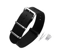 NLNKDTDPAK Adaptación de correa de nailon apta for Casio/apto for CITIZEN/apto for pulsera Seiko accesorios de reloj Unisex 18mm19mm 20mm 21mm 22mm 24mm(6 black,19mm)