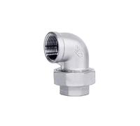 NLNKDTDPAK Adaptador de conector unión tubería codo 90 grados acero inoxidable 304 for rosca hembra BSP 1/2", 3/4", 1", 1-1/4" y 1-1/2"(1")