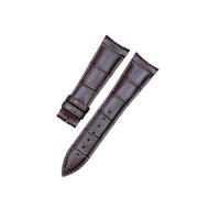 NLNKDTDPAK Ajuste adecuado for la correa de reloj Frederique Constant, hebilla de cuero de primera capa, 23mm, cinturón de reloj for hombre en negro y marrón oscuro(Dark brown)