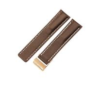 NLNKDTDPAK Apto for pilotos de la serie Breitling, apto for Vengadores italianos, apto for sincronización aérea, apto for cultura oceánica, apto for correa de cuero de 22/24 mm(Coffee(PW)-Rose-Z16,24m