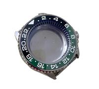 NLNKDTDPAK Caja de reloj acero inoxidable 41,5 mm for bisel y sombra interior negra SKX007 S Crown, caja apta for movimiento NH35 NH36 4R(06)