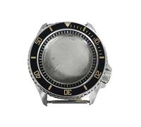 NLNKDTDPAK Caja de reloj acero inoxidable 42 mm apta for movimiento NH35 NH36 4R, pieza reparación, biseles SUB for sombra interior negra for corona S SKX007(Style 11)