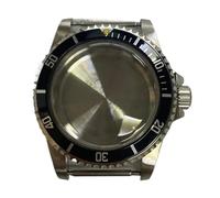 NLNKDTDPAK Caja de reloj acero inoxidable for espejo convexo 39,5 mm, estilo vintage, apta for relojes for movimiento NH35 y NH36, accesorios piezas actualización(Black yellow)