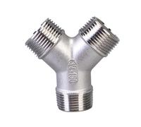 NLNKDTDPAK Conector de unión tubería agua SS304 1/4'' - 2'' BSP acero inoxidable 304 3 vías iguales tipo Y DN8 DN50(3/8")