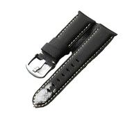 NLNKDTDPAK Correa De Cuero Hecha A Mano for Fibras 20 22 24 26mm Adaptada A La Pulsera Vintage Soft Men PAM111 441 for Fibras De Alta Gama.(A Silver buckle,24mm)