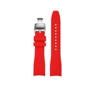 NLNKDTDPAK Correa de goma de silicona for reloj CASIO EFR-303L EFR-303D EFR-304 22mm extremo curvado negro azul naranja rojo amarillo blanco correa de reloj for hombre