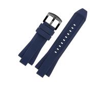NLNKDTDPAK Correa de reloj de goma de silicona 29 * 13mm junta convexa negro naranja azul correa de reloj for hombre apta for MICHAEL Fit for KORS MK8184 8729 9020 8730 8761 8152(Blue-B pin)