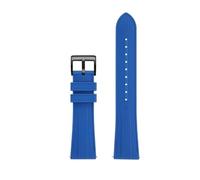 NLNKDTDPAK Correa de reloj de goma de silicona Fluororubber, correa de reloj sustituta en negro, azul y verde de 20 a 22mm, apta for Omega Fit for Seamaster Diver 300m(Royal blue-B pin,20mm)