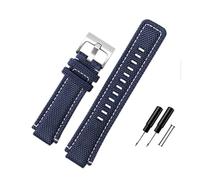 NLNKDTDPAK Correa de reloj de lona de nailon for hombre, correa de reloj for junta convexa Hi-Q de 24x16mm, negra, verde y azul, for herramienta apta for Timex T2N720 721 TW2T76500 76300(Blue-S pin)