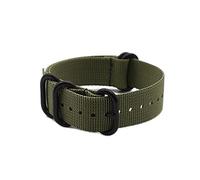 NLNKDTDPAK Correas de nylon de servicio pesado 20 mm 22 mm de reloj correa de banda negra Hebilla de la OTAN de la OTAN for los accesorios for hombres(Grn,20mm)