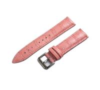NLNKDTDPAK Cuerdas de reloj de cuero 18 mm 20 mm 22 mm negro marrón oscuro mujeres hombres reloj correa correa for hebilla de cerilla de acero inoxidable(Blue Pink,16mm)