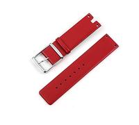 NLNKDTDPAK Las Bandas De Vigilancia De Las Mujeres Caben For Ck K94231 Cuero Suave Suave En Forma For Calvin Klein Strap WatchBands 2 2mm Hombres Rojos Marrones Negros Blancos(Red)