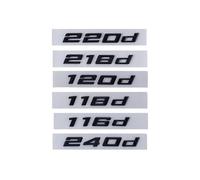 NLNKDTDPAK Letras cromadas 3D for Coche, aptas Fit For BMW 116d 118d 120d 130d 135d 218d 220d 240d F20 E87 F22 F23, Emblema del Maletero, Pegatinas, Accesorios(Glossy Black,125d)
