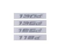 NLNKDTDPAK Letras cromadas 3D for Coche, aptas for BMW 116d 118d 120d 130d 135d 218d 220d 240d F20 E87 F22 F23, Emblema del Maletero, Pegatinas, Accesorios(Chrome Silver,218d)
