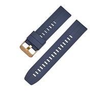 NLNKDTDPAK Mango de banda vigilancia goma 22 mm for Samsung 46 correa liberación rápida Pulsera reloj for el Gear S3 Fit for Huawei GT/ajuste for HONOR For Magic Strap Band(Blue-gold)