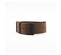 NLNKDTDPAK Nylon OTAN Watch Straps 20mm Premium Seatbelt Watch Straps Fit for James Bond 007 Militar pulsera Reloj Reloj de pulsera Bandas(Brown(Black Buck))