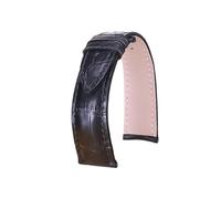 NLNKDTDPAK Ocultar correas de reloj de cuero negro marrón oscuro accesorios de reloj bandas de hombre aptas for Frederique Constant Classic(Schwarz,21mm)