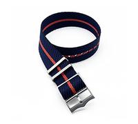 NLNKDTDPAK PREMIUM OTAN ZULU RELOJ DE RELOJ DE LA CORREA DE RELOJ DE NYLON DE 20 MM 22 mm Pulsera de reemplazo Straps FORT-UDOR BLACK BAY OTAN WATCH BANDS(Black navy red)